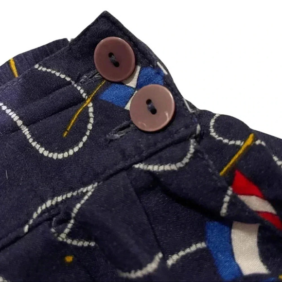 90s Nautical Rayon Shorts by bobbie brooks – Life Preserver & Signal Flags - Picture 4 of 10